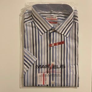 New pure cotton slim fit shirt for man size xxl, 17 3/4